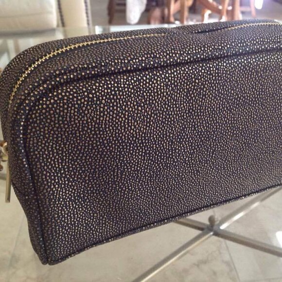 bareMinerals Black & Gold Cosmetics Bag / BRAND NEW - Picture 1 of 7